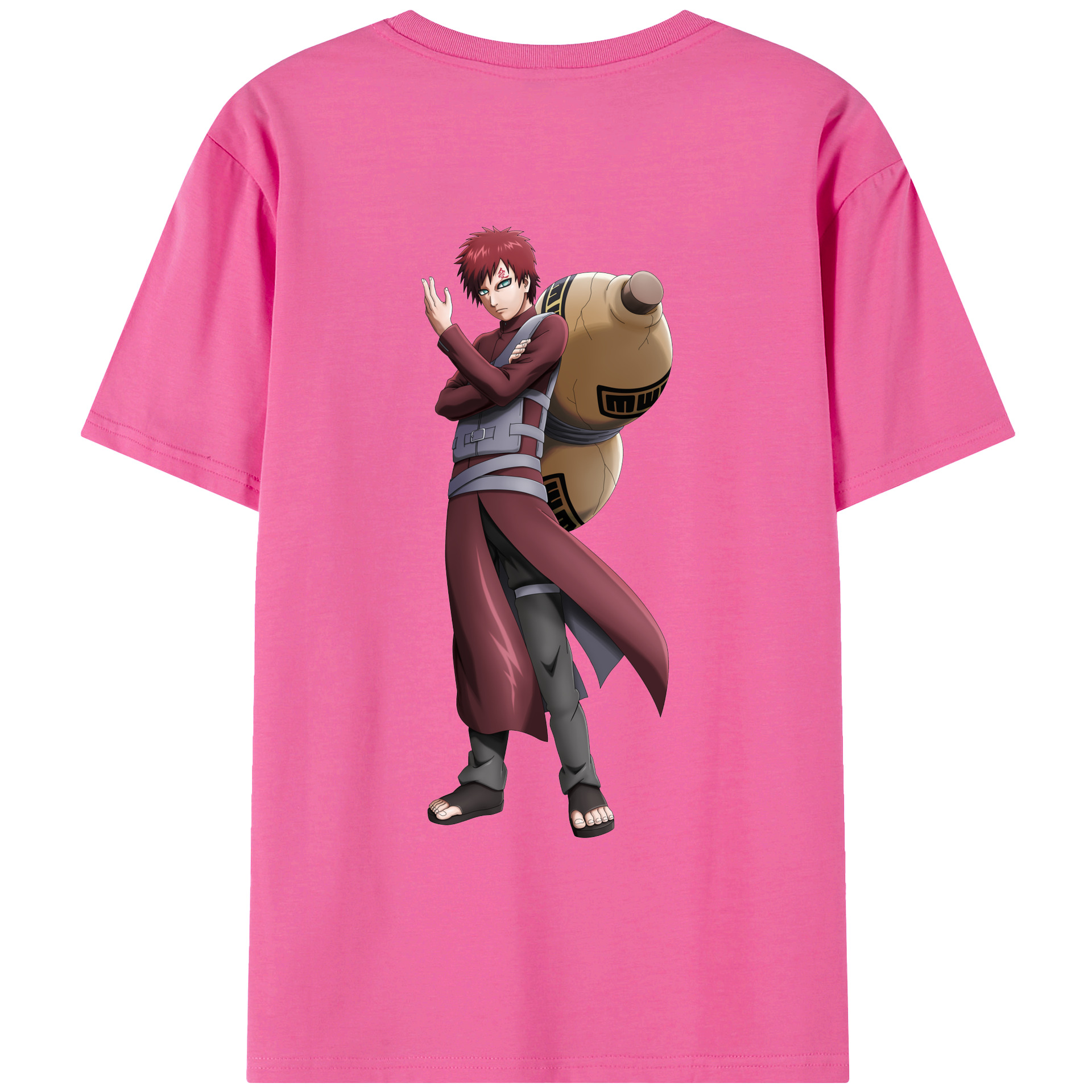 （画像用） NARUTO -ナルト- ガアラ Gaara レディース半袖Tシャツ(バックプリント)